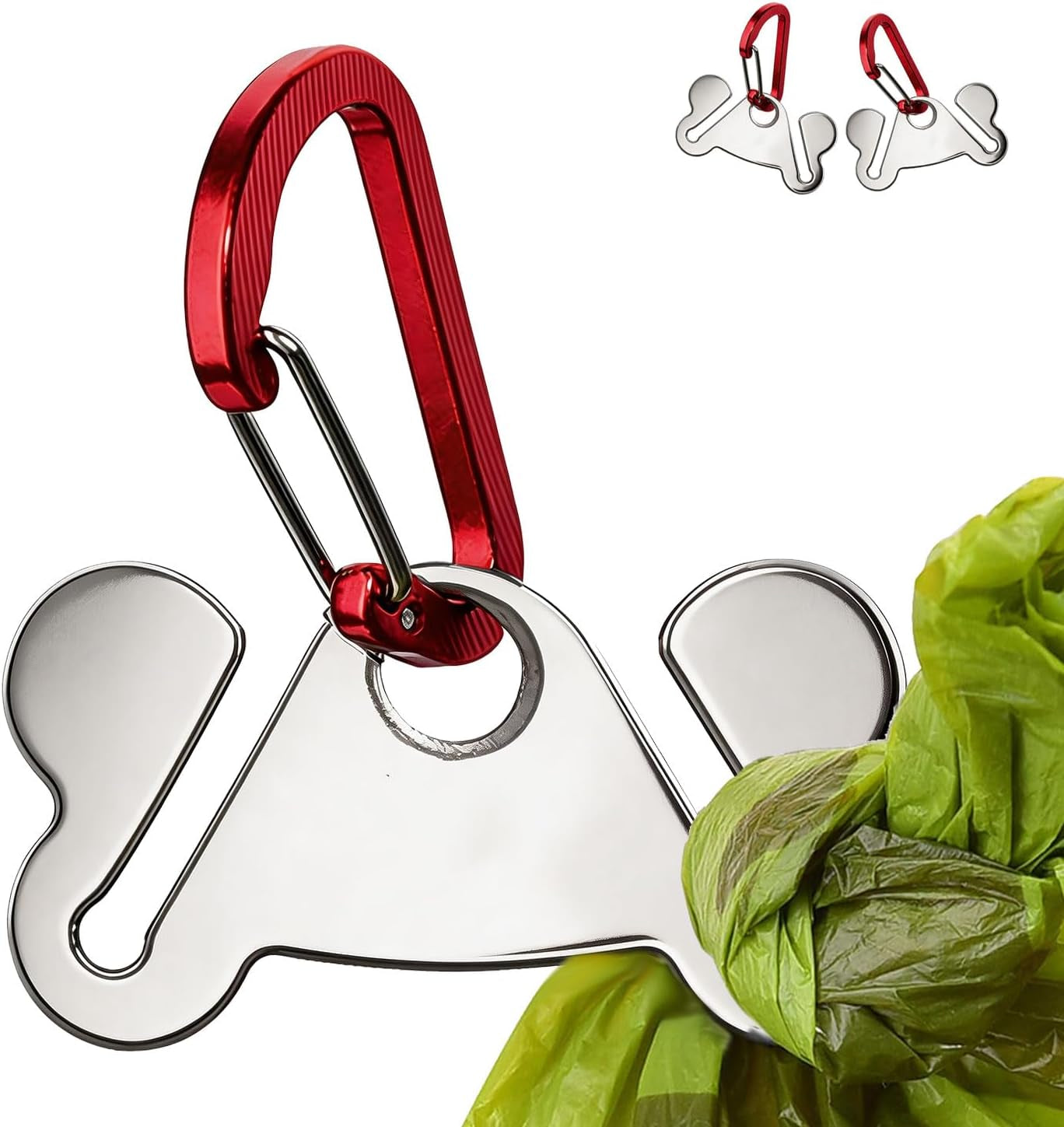 2PCS Dog Poop Bag Holder, Waste Bag Holder, Dog Poop Bag Carrier, Hand Free Holder