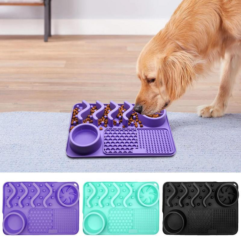 Multi-Functional Pet Food Bowl Slow Food Dinner Basin Pad