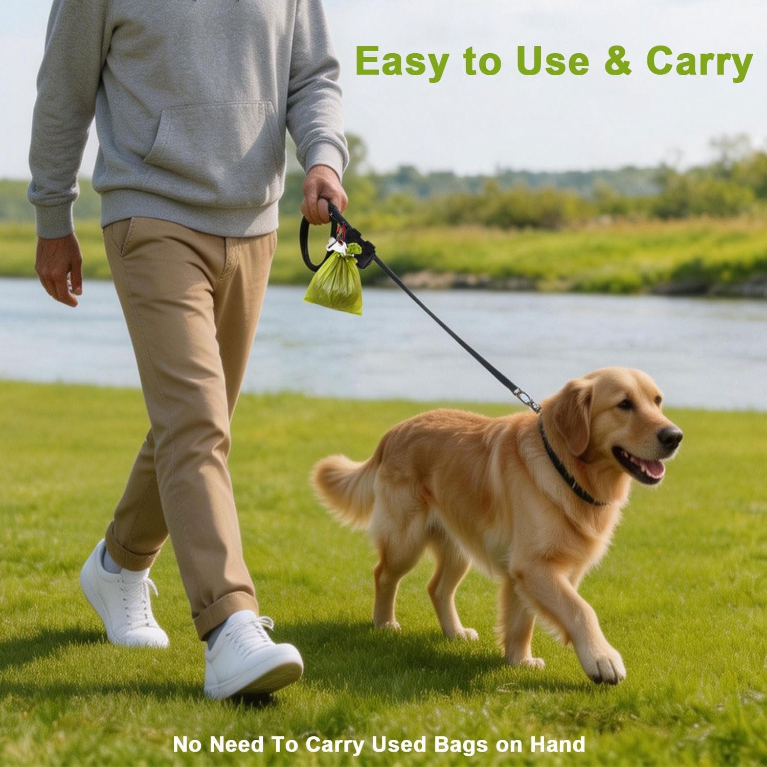 2PCS Dog Poop Bag Holder, Waste Bag Holder, Dog Poop Bag Carrier, Hand Free Holder