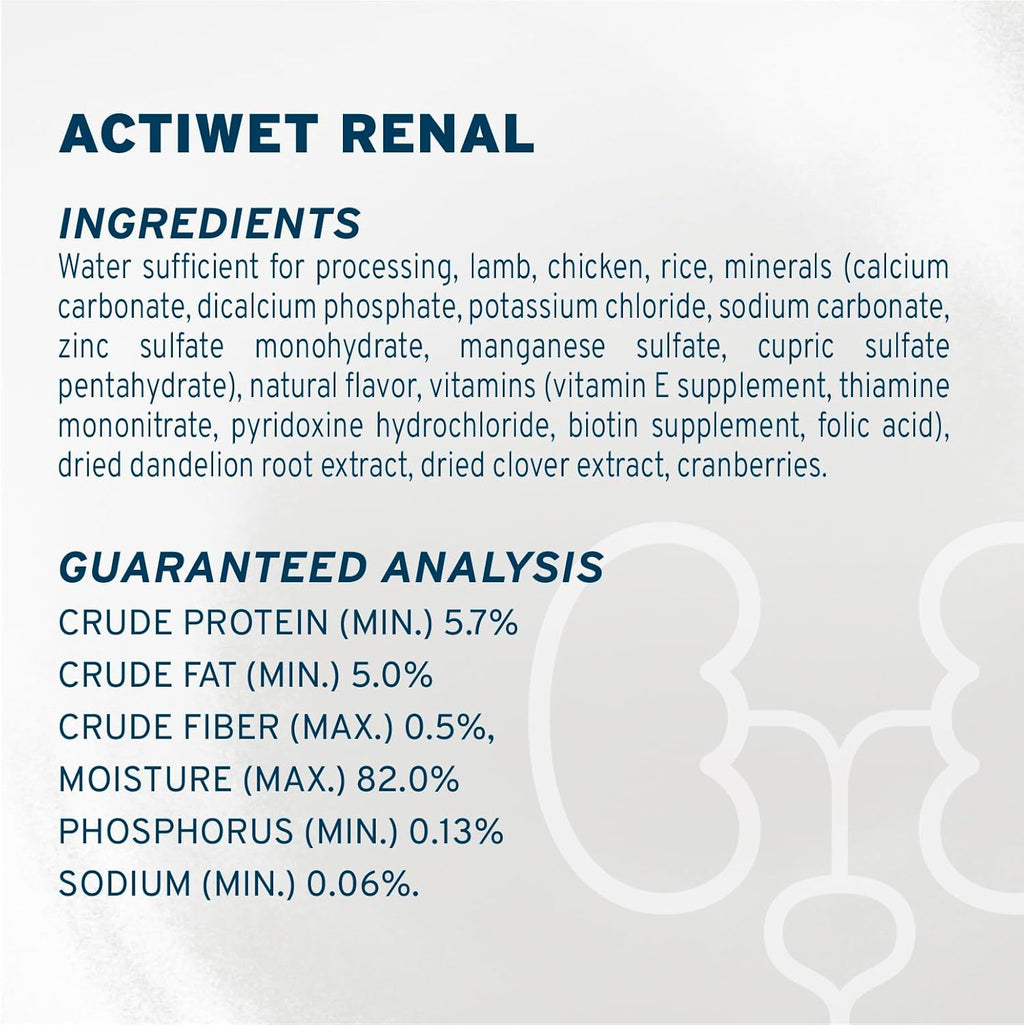 - Dog Food, Vet Formulated Wet Dog Food for Kidney Support, Non-Gmo, Lamb Flavor, Made in Italy (3.5 Oz, 32 Pack)