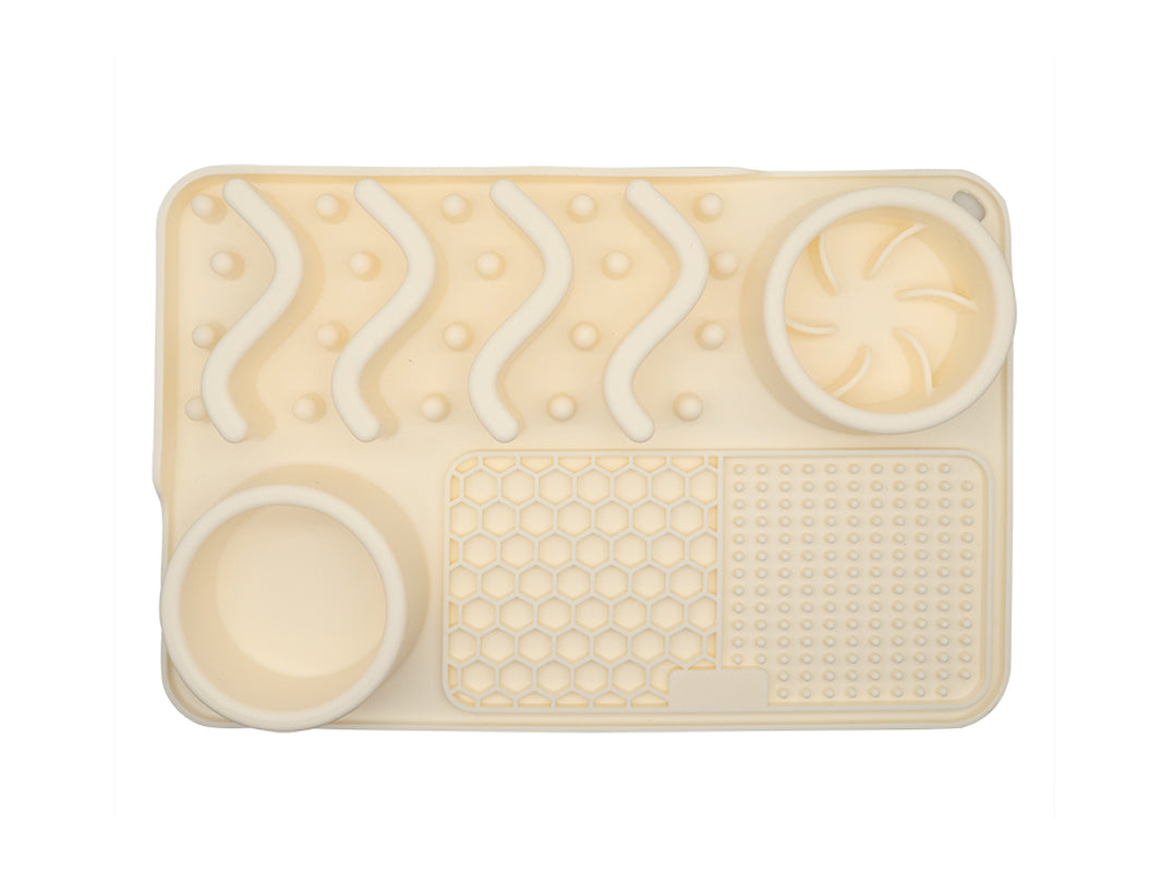 Multi-Functional Pet Food Bowl Slow Food Dinner Basin Pad