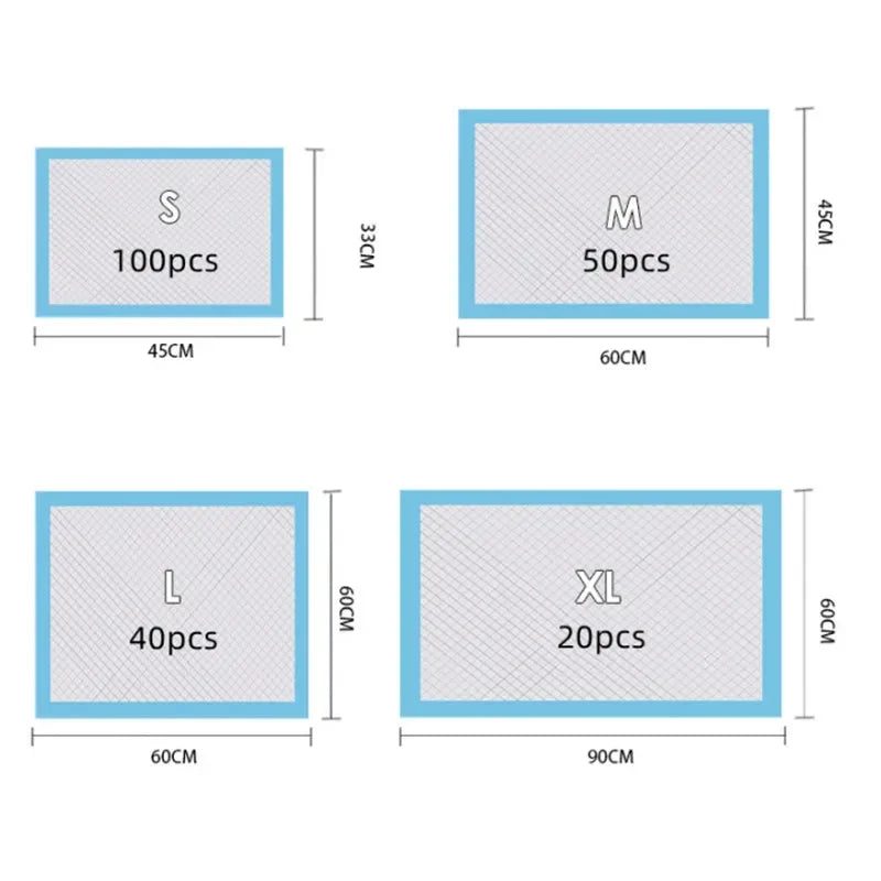 Pet Diaper Pads Absorbent Odor-Control Quick Dry Puppy Dog Training Pee Mats Pet Supplies Dog Toilet Disposable