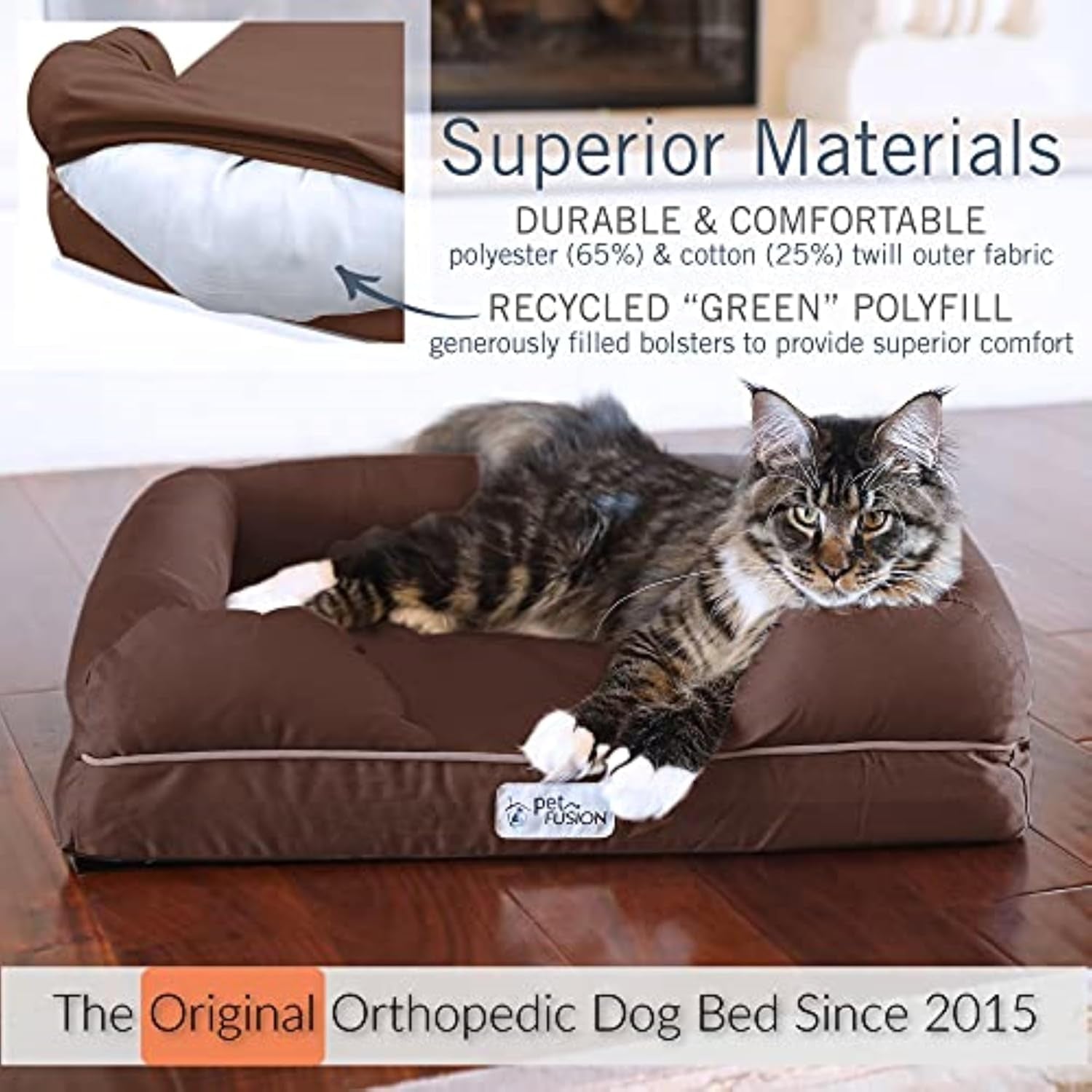 Ultimate Dog Bed, Orthopedic Memory Foam, Multiple Sizes and Colors, Medium Firmness Pillow, Waterproof Liner, YKK Zippers, Breathable 35% Cotton Cover