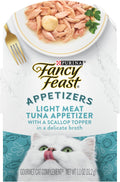 Purina  Appetizers Lickable Grain Free Wet Cat Food Topper Light Meat Tuna Appetizer with Scallop - (Pack of 10) 1.1 Oz. Trays