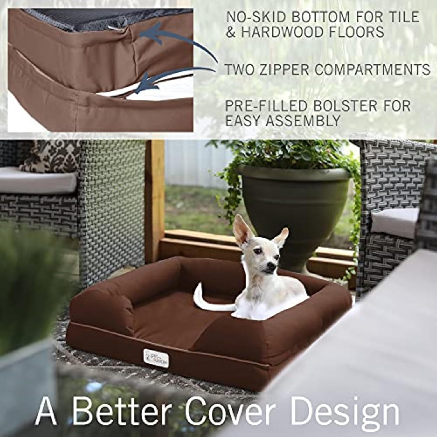 Ultimate Dog Bed, Orthopedic Memory Foam, Multiple Sizes and Colors, Medium Firmness Pillow, Waterproof Liner, YKK Zippers, Breathable 35% Cotton Cover