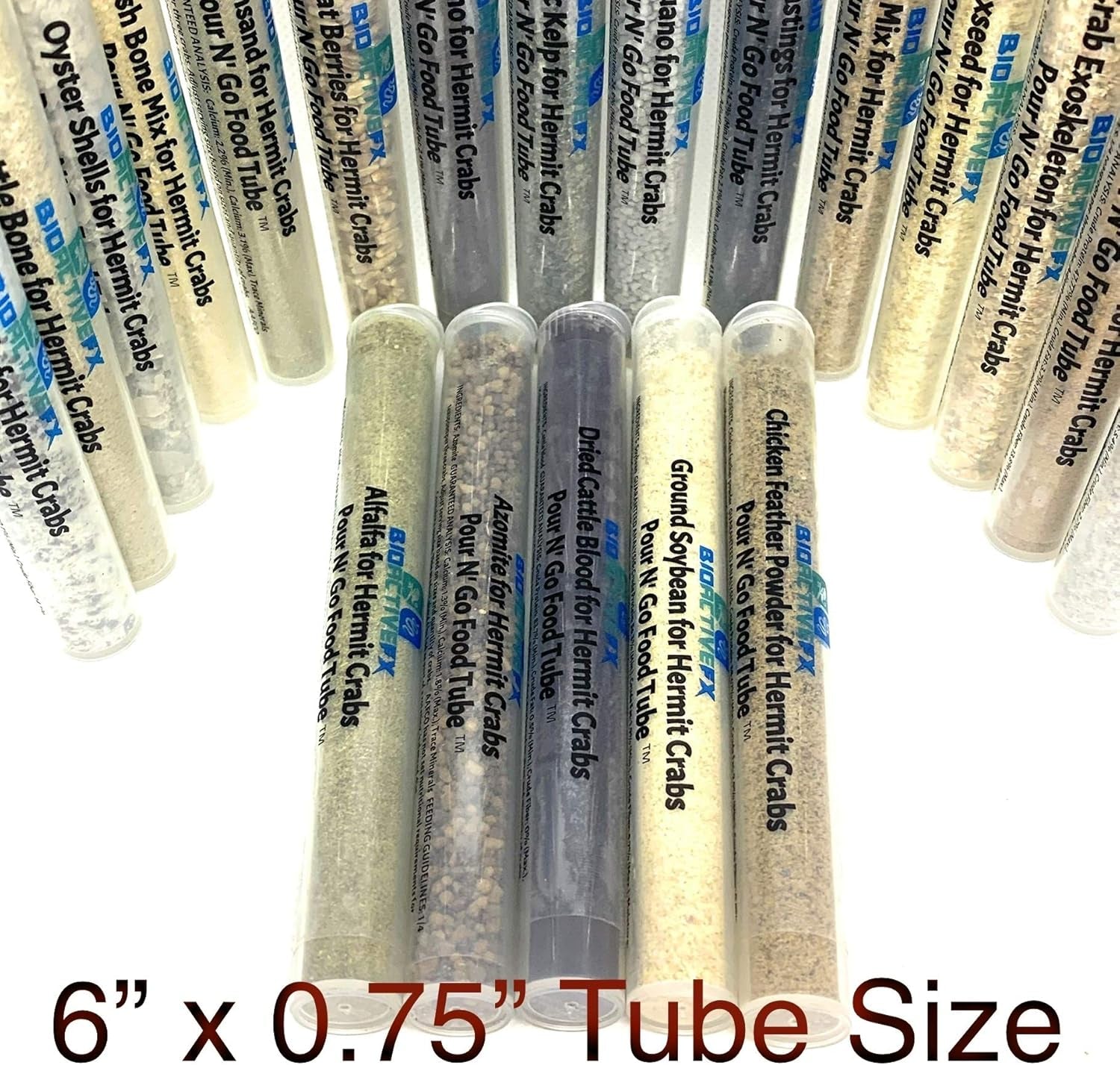 Cholla Queen Hermit Crab Food Packs - Pour N' Go Food Tubes - Bioactivefx (4 Pack, Random Foods)