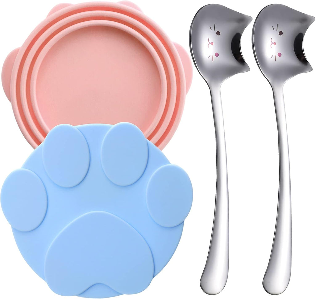 Pet Food Can Lids Silicone Dog and Cat Can Food Lids Covers Leakproof Fit Multiple Sizes for Canned Food